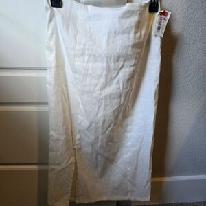 Antonio Melani White Midi side-slit pencil skirt